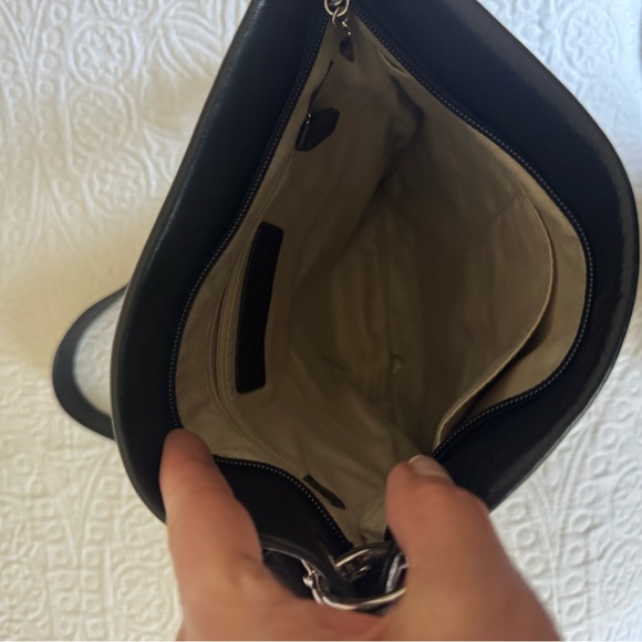 Black Genuine Leather crossbody purse (new w/o tags) - Picture 3 of 10